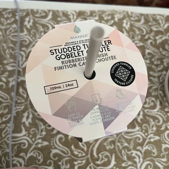 Manna Studded Tumbler with Straw - Picture 2 of 5